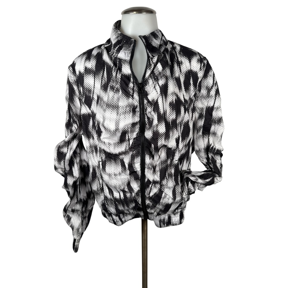 Women's Calvin Klein Performance Black and White Print Jacket Size Large
